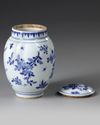 A CHINESE BLUE AND WHITE JAR AND COVER, QING DYNASTY (1644–1911)