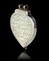 A MUGHAL CALLIGRAPHIC JADE PENDANT (HALDILI), INDIA, DATED 1006 AH/1598 AD