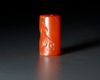 A GRECO PERSIAN AGATE CYLINDER SEAL WITH A MAN AND WINGED BULL, CIRCA 520-440 B.C.
