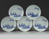 A SET OF FIVE JAPANESE 'NABESHIMA' DISHES