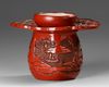 A RED LACQUER VESSEL, CHINA, QING DYNASTY  (1644–1912)