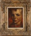 LOUIS JACQUES CAMERLINCKX (1920-1989),A PAIR OF  PORTRAITS OF BOYS, OIL ON CANVAS (2)