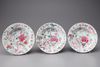 Three famille rose plates