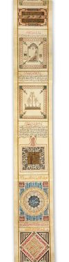 AN ILLUMINATED HAJJ SCROLL, 19TH CENTURY