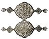A PAIR OF SAVAFID STYLE CUT OUT STEEL PANELS, 19TH CENTURY