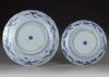 TWO CHINESE BLUE AND WHITE DISHES, KANGXI PERIOD (1662-1722)