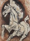 MAQBOO FIDA HUSAIN (1913-2011), UNTITLED, SIGNED 85