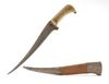 AN IVORY-HILTED WATERED-STEEL PESH-KABZ, INDIA,  LATE 18TH-EARLY 19TH CENTURY