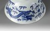 A pair of blue and white 'dragon and phoenix' bowls