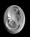 A ROMAN RED JASPER INTAGLIO WITH A BUST OF MEN, 1ST-2ND CENTURY AD