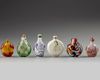 Six Chinese snuff bottles