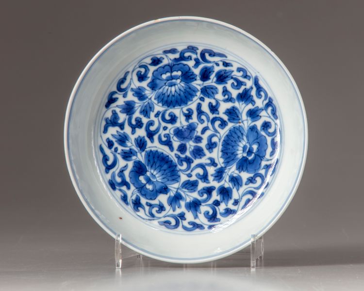 A Chinese blue and white dish