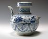 A CHINESE BLUE AND WHITE EWER