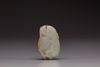 A white and russet jade 'melon' pendant