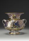A Mamluk-style Enamelled and Gilt Glass Mosque Lamp