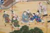 A JAPANESE MID-SIZE SIX-PANEL  BYÔBU WITH “ONE HUNDRED BOYS AT PLAY”, EARLY MEIJI PERIOD (SECOND HALF 19TH CENTURY)