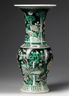 A CHINESE FAMILLE NOIRE YENYEN VASE