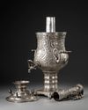 A LARGE OTTOMAN SILVER PLATED SAMOVAR, LATE 19TH-EARLY 20TH CENTURY