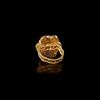 A LATE ROMAN/EARLY BYZANTINE GOLD RING WITH A GARNET, 5TH-6TH CENTURY AD