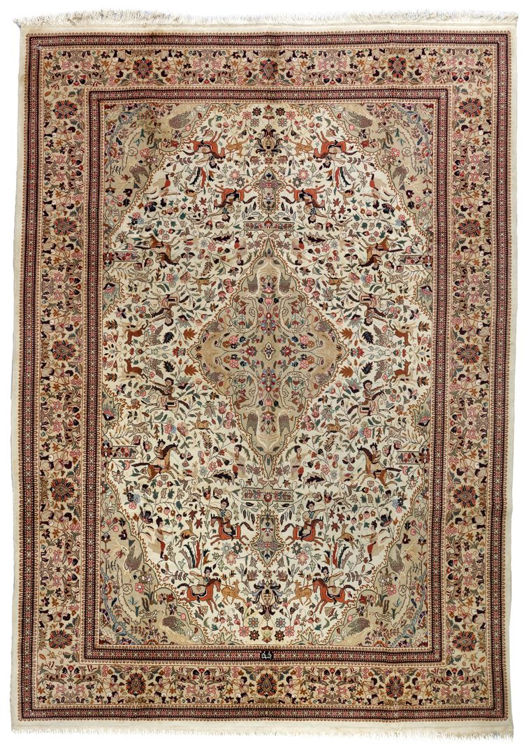 A PERSIAN TABRIZ TABATABAI CARPET, 2ND HALF 20TH CENTURY