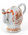 A CHINESE IRON-RED DECORATED 'DRAGON' CADOGAN TEAPOT, 19TH CENTURY