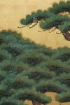 A TALL JAPANESE  SIX-PANEL BYÔBU WITH PINE TREE FOREST, FIRST HALF 19TH CENTURY