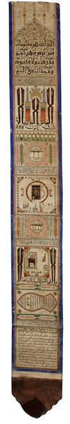 AN ILLUMINATED HAJJ SCROLL, 1244 AH/1828 AD