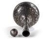 A LARGE INDIAN SILVER-INLAID ALLOY BIDRI FLASK (SURAHI), DECCAN, 18TH CENTURY