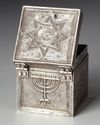 A LATE ROMAN SILVER BOX WITH JUDAIC SUBJECTS, 4TH CENTURY AD