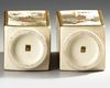 A PAIR OF JAPANESE SQUARE SHAPED SATSUMA VASES, MEIJI PERIOD (1868-1912)