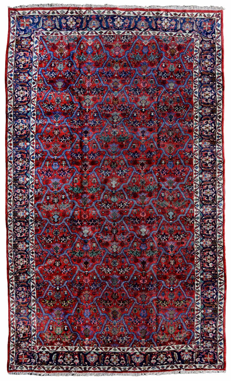A GERUS BIDJAR WITH DRAGON DESIGN CARPET