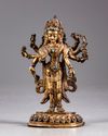 A Sino-tibetan gilt bronze figure of Tara