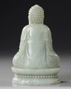 A CHINESE CARVED JADE SEATED BUDDHA, QING DYNASTY (1644–1911)