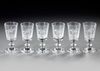 A SET OF SIX BOHEMIAN CRYSTAL WINEGLASSES, CIRCA 1850-1860