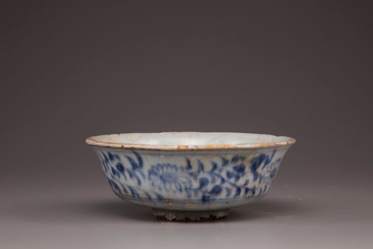 A blue and white Yuan bowl
