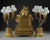 AN IMPORTANT GILT BRONZE CLOCK SET, FRANCE, 19TH CENTURY