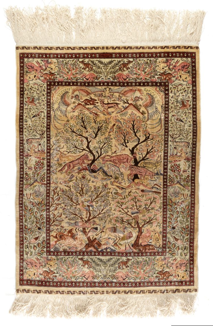 A HEREKE SILK RUG