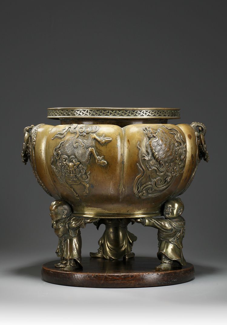 A Large Japanese Bronze Vessel