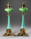 A PAIR OF OILLAMPS, 19TH CENTURY