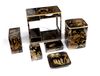 Exceptional and important black lacquered picnic-set (hanami bento)