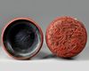 A Chinese cinnabar lacquer 'dragon' box and cover