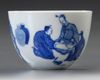 A CHINESE BLUE AND WHITE WINE CUP, 19TH CENTURY