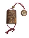 A five part inrō-case decorated with a floral design and (reverse) bamboo