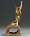 A CHINESE GILT BRONZE SEATED FIGURE OF BUDDHA AMITAYUS