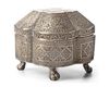 AN OTTOMAN SILVER FILIGREE BOX, 19TH CENTURY