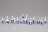 A lot of 13 miniature Kangxi blue and white vases