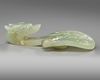A CHINESE PALE CELADON JADE 'DRAGON' BELT HOOK, QING DYNASTY, 19TH CENTURY