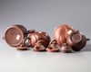 A group of four Chinese Yixing teapots