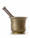 A MAMLUK BRONZE PESTLE AND MORTAR, EGYPT OR SYRIA, 16TH-17TH CENTURY