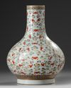 A Chinese famille rose 'bats and clouds' bottle vase